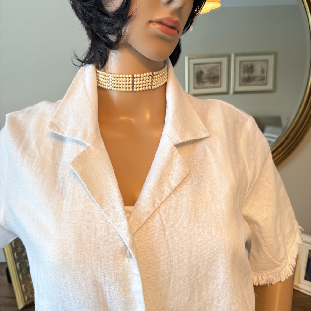 Forcynthia long white linen dress, new, size, small, beautiful - Picture 3 of 6